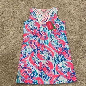 NWT - Lilly Pulitzer Girls Mini Harper Shift Dress - Size M (6-7)
